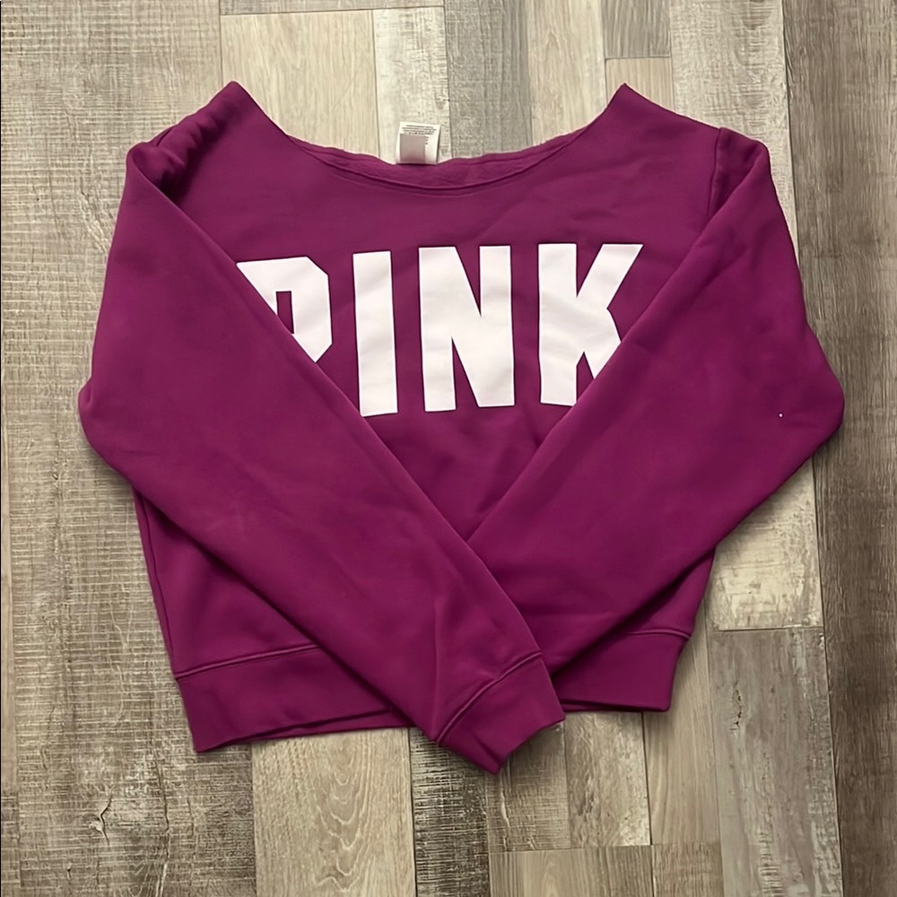 PINK Victoria's Secret Women's Purple Crop Top